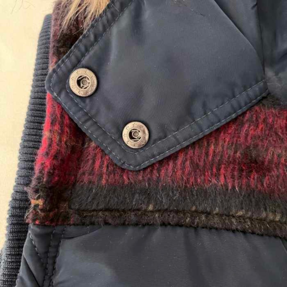 Coffeeshop Navy Blue Zip Front‎ Puffer Vest - Picture 7 of 9